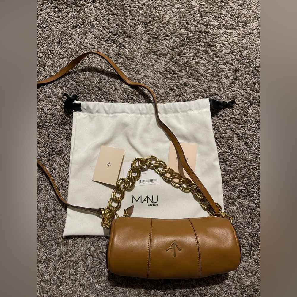 MANU ATELİER XX Mini Cylinder Soft Calf Leather Sand